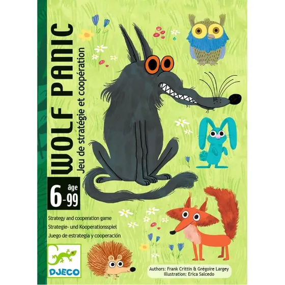 DJECO Wolf Panic - Gioco di Carte Cooperativo 36 Pezzi