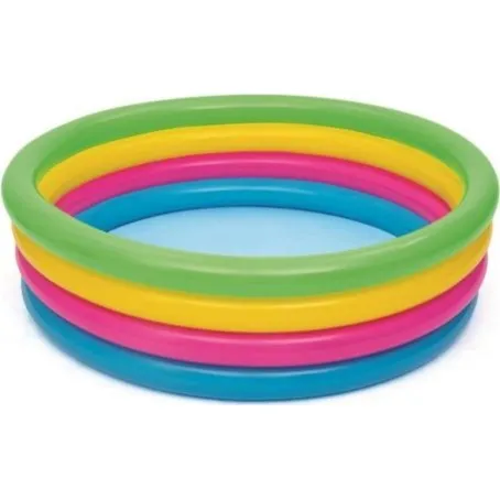 Bestway Piscina Gonfiabile 4 Anelli Colorati 157x46 cm