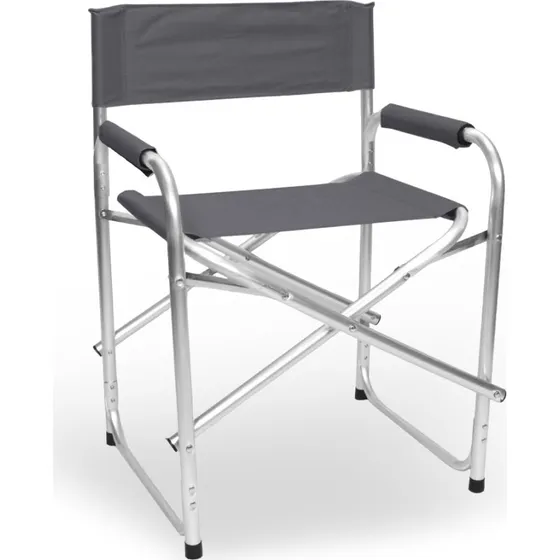 Viamondo Graphite Sedia Regista in Alluminio Grigio Pieghevole