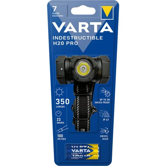 VARTA H20 PRO Lampada Frontale LED 4W Nero