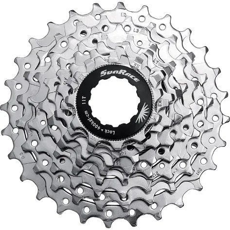 Sunrace Cassetta 8V 12-25D Argento Nickel