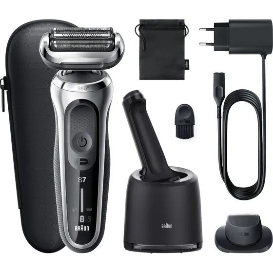 Braun Series 7 71-S7200c Rasoio Elettrico Nero Argento