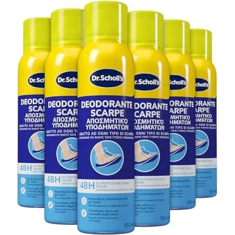 Dr. Scholl's Deodorante Spray per Scarpe 6x150ml