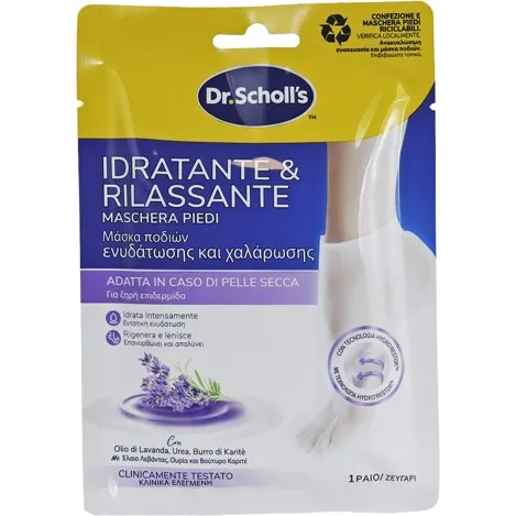Scholl Pedimask Maschera Piedi Nutriente con Olio di Lavanda