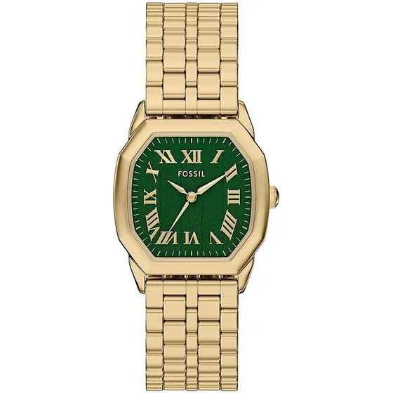 Fossil Harlow ES5451 Orologio Donna PVD Oro Quadrante Verde