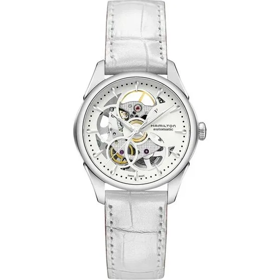 Hamilton Jazzmaster Skeleton Lady Auto H32405811 Bianco