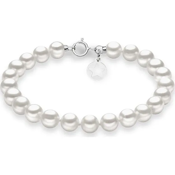 Comete Bracciale Perle Oro 375 Bianco 20cm