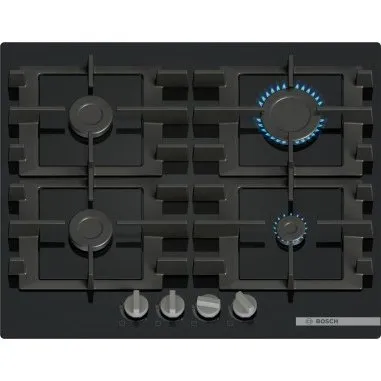Bosch PNP6B6K40 Piano Cottura a Gas 59cm 4 Fornelli Nero