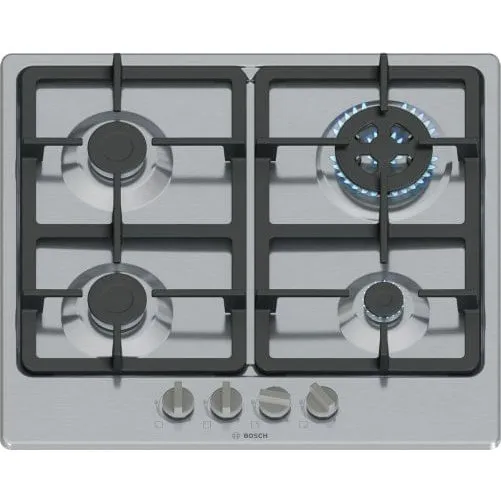 Bosch Serie 4 PGH6B5K90 Piano Cottura a Gas 60 cm Acciaio Inox