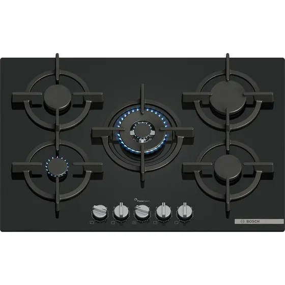 Bosch Serie 6 PPQ7A6I15 Piano Cottura a Gas 75 cm 5 Fuochi Nero
