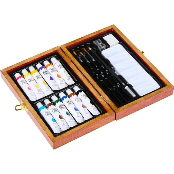 Artico - Set Pittura Acrilico 20 Pezzi in Legno