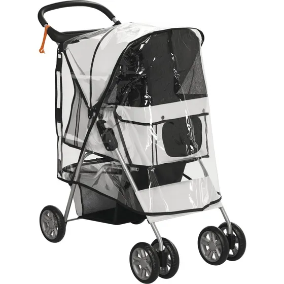 PawHut Passeggino per Cani Piccoli Pieghevole Grigio