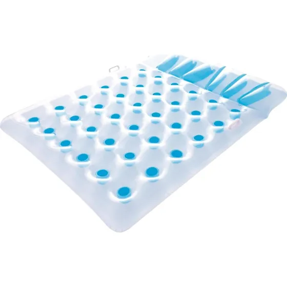 Bestway Materassino Gonfiabile Doppio Blu Trasparente