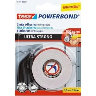 Tesa Powerbond Ultra Strong 19 mm x 1,5 m bianco