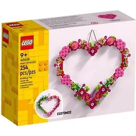 Lego Ornamento Cuore 40638, 254 pezzi, multicolore