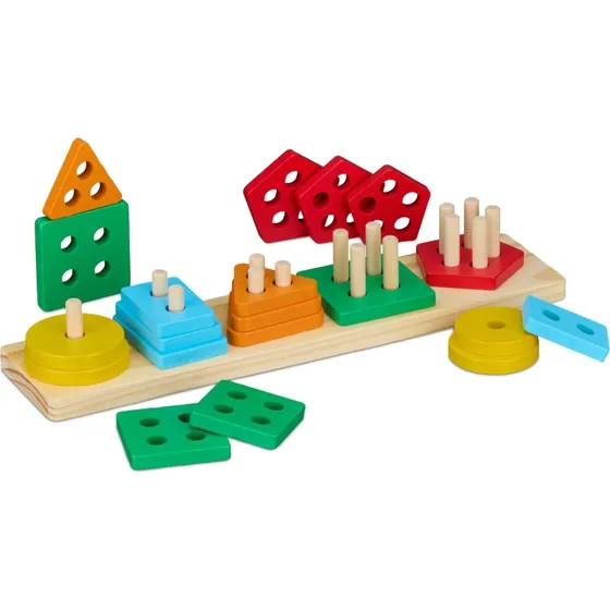 Gioco in legno con forme impilabili