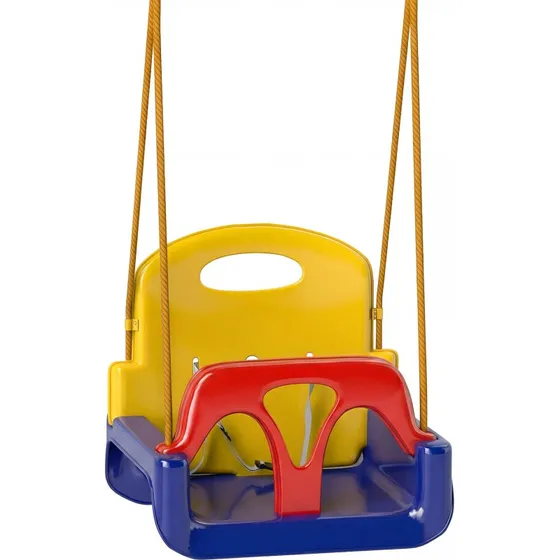 Outsunny Altalena 3 in 1 con Corda Regolabile Blu