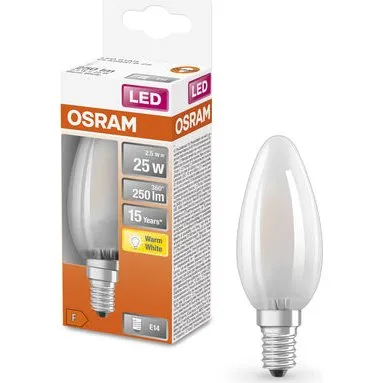 Osram Retrofit Classic B LED E14 2,5W Bianco Caldo