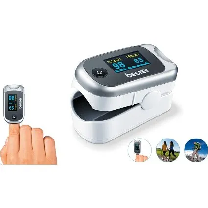 Beurer PO40 Pulsossimetro SpO2, Frequenza Cardiaca, PMI