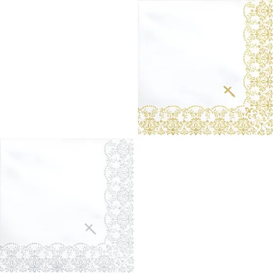 Tovaglioli Croce Oro 33cm 20pz