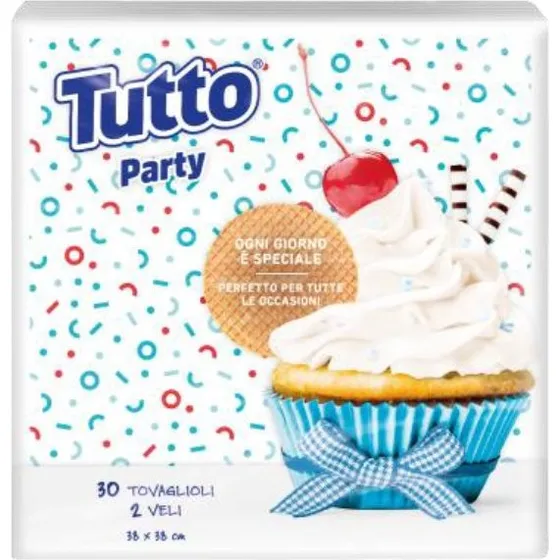 Tutto Tovaglioli 38x38 2 Veli Multicolore Made in Italy