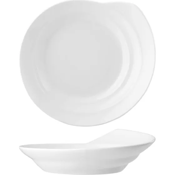 H&H Piatto Porcellana Bianco Ø20,5 cm