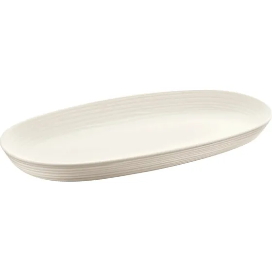 Guzzini Tierra Vassoio Ovale 41x23cm Bianco Latte