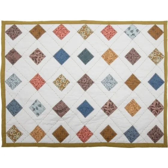 Bloomingville Mini Plaid Melua in Cotone e Lino 152x127 cm