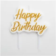 Givi Candelina Happy Birthday Bio Glitter Oro 9,5cm
