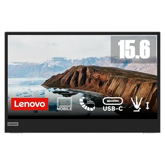 Lenovo L15 Monitor Mobile 15.6" FHD Grigio/Nero