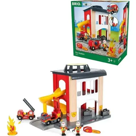 Brio Caserma dei Pompieri – Set Giocattolo con Camion Luci e Suoni