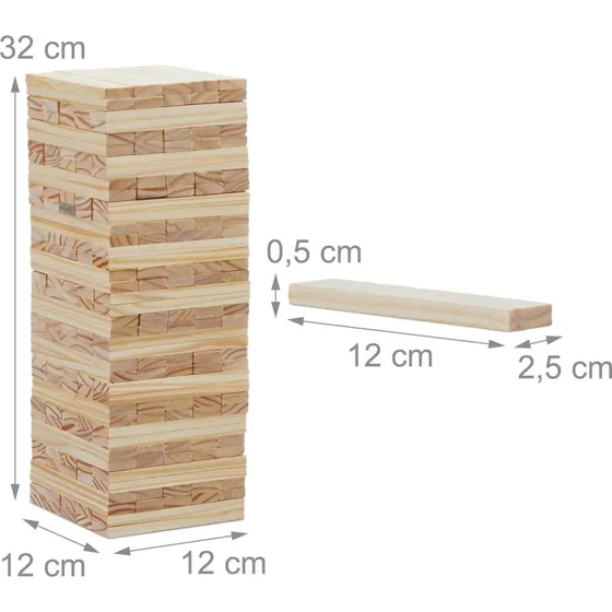 Wobble Tower XL in legno non trattato