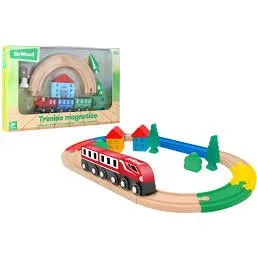 SirWood Globo 42581 Pista Treno Magnetico in Legno 2 Ass