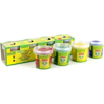 nawaro SOFT-Knete 4er Set rot, gelb, grün, blau