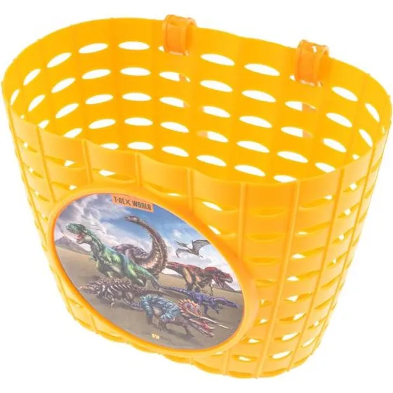BikeFashion T-Rex World Cestino Bicicletta Bambini Giallo