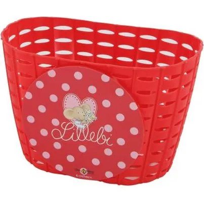 Bike Fashion Lillebi Cestino Bicicletta Rosso