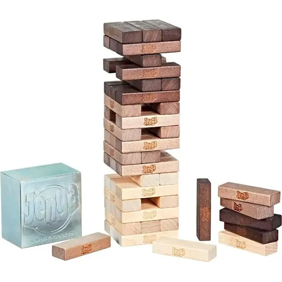 Hasbro Jenga Rustic - Set di Costruzione in Legno