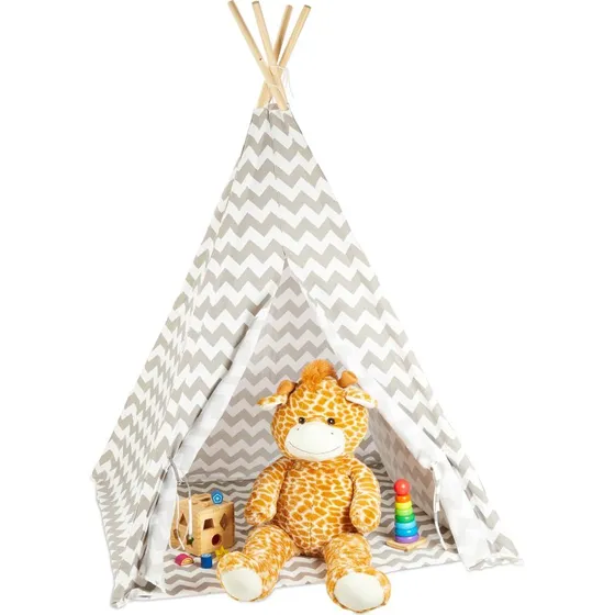 Tenda Indiana Giocattolo per Bambini con Pavimento Imbottito