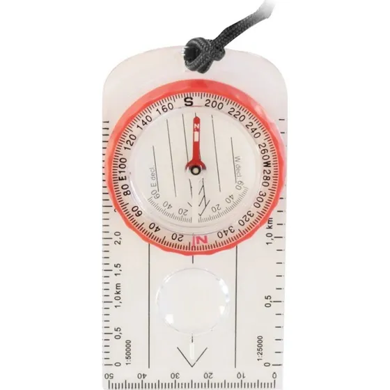 SOL DELUXE MAP COMPASS Bussola Cartografica con Lente d'Ingrandimento