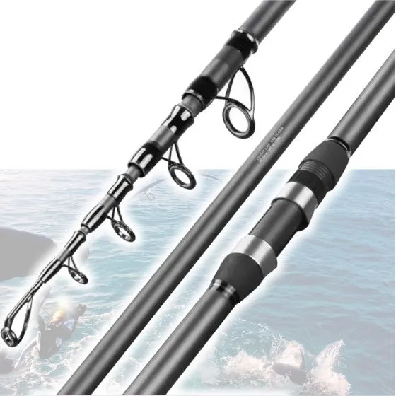 Canna Telescopica Ultra Leggera 3 Mt Fibra Mare Spinning Lago