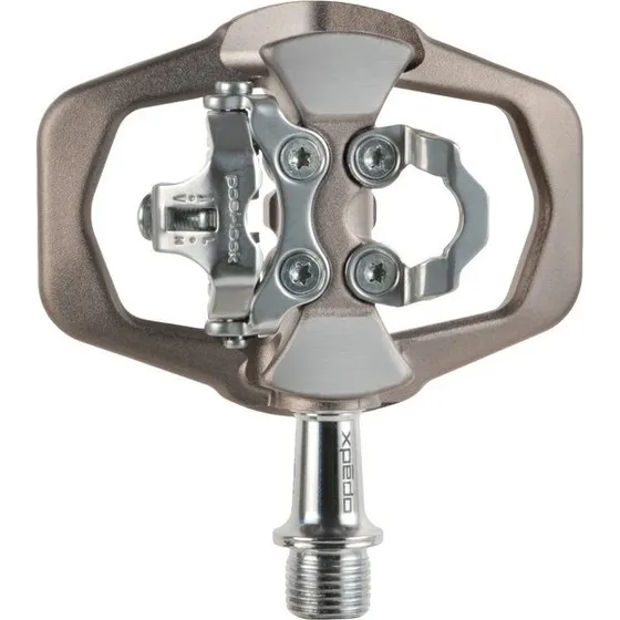 Xpedo Traverse Duo Pedali MTB Unilaterali Grigi con Tacchette XPT