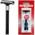 Feather 800-1B Rasoio a Doppio Filo con Chiusura a Farfalla