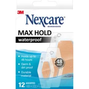 NEXCARE Cer Max Hold Waterproof 12 Dressings