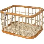 Green Life Basil Cestino Bici Rattan L 46x35x28cm Marrone