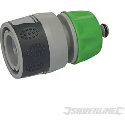 Silverline Raccordo Tubo 1/2" con Arresto Acqua e Impugnature Morbide