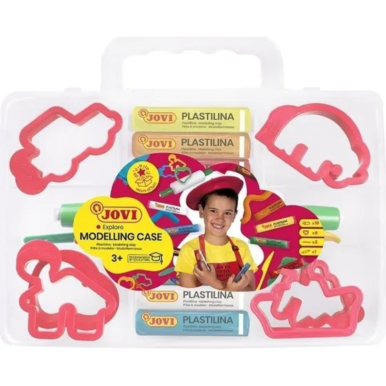 Jovi Plastilina Set con Casetta, 10 Colori da 15g
