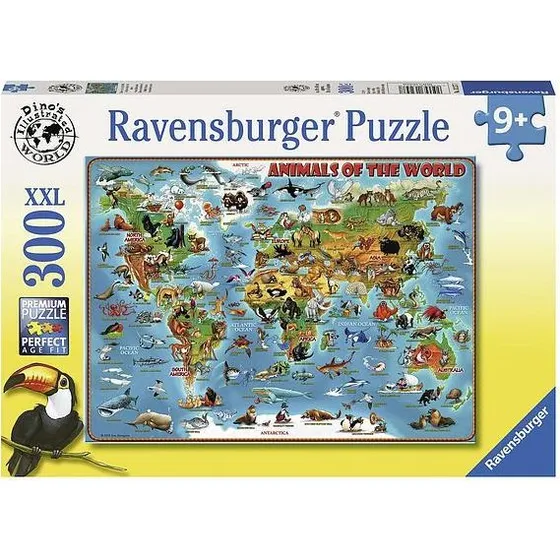 Ravensburger Puzzle Animali del Mondo XXL 300 pezzi