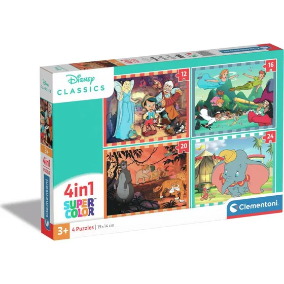 Clementoni Disney Classic 4 in 1 Puzzle Supercolor