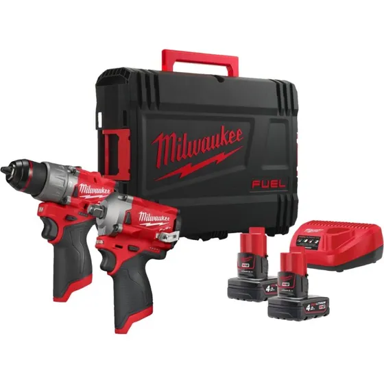 Milwaukee M12 FPP2H2-402X Kit Trapano + Avvitatore 12V