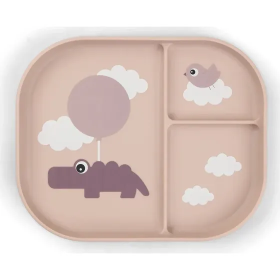Done by Deer Piatto con Scomparti Happy Clouds Cipria